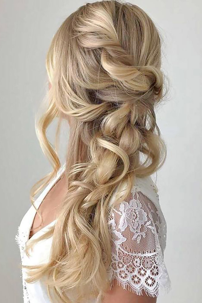 long swept back wedding hairstyles via hair and makeup by steph