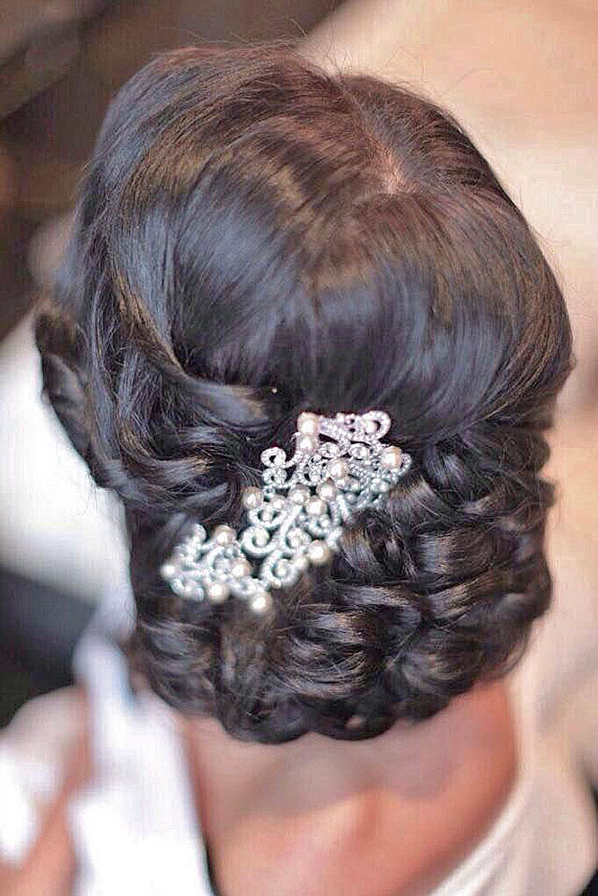 long updo wedding hairstyles via websalon