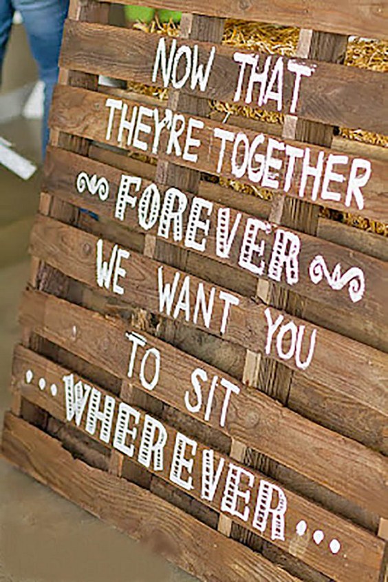 rustic wedding signs via danae jones photography