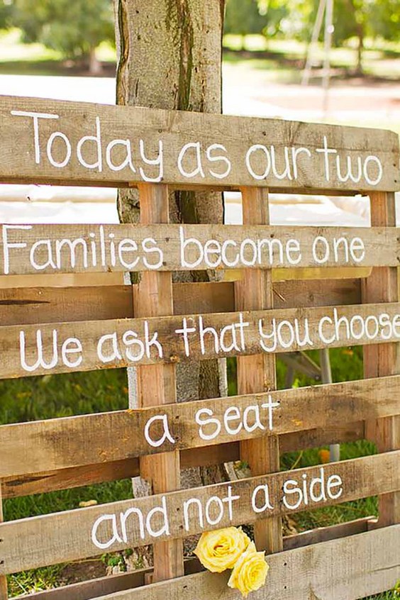 rustic wedding signs via sacramento wedding photography