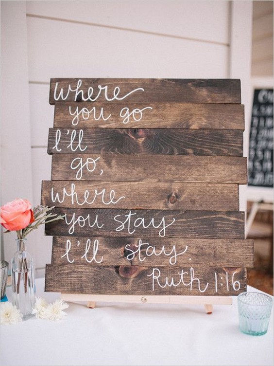 rustic wood pallet wedding sign