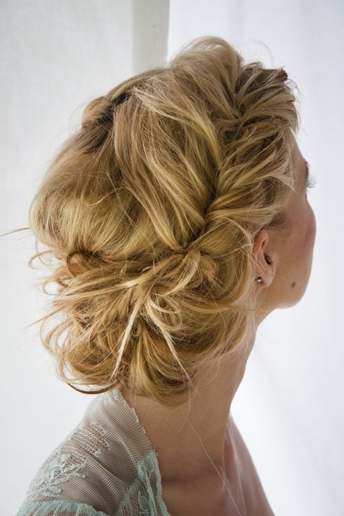 simple messy wedding hairstyle updo