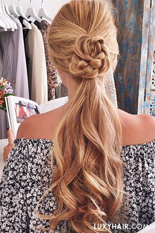 summer ponytail hairstyle from Luxy hair