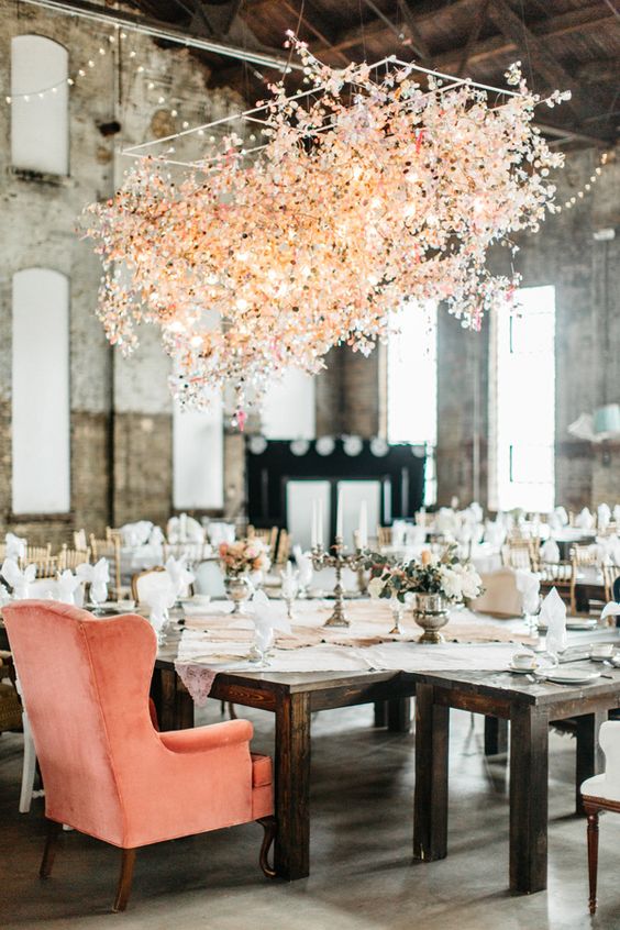 unique wedding reception chandelier