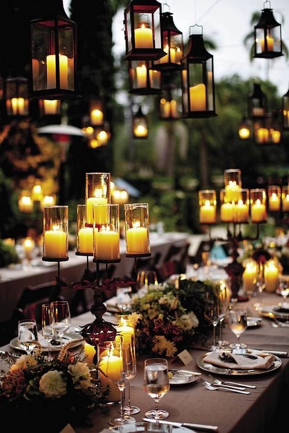 wedding lanterns and candelabras wedding decor ideas