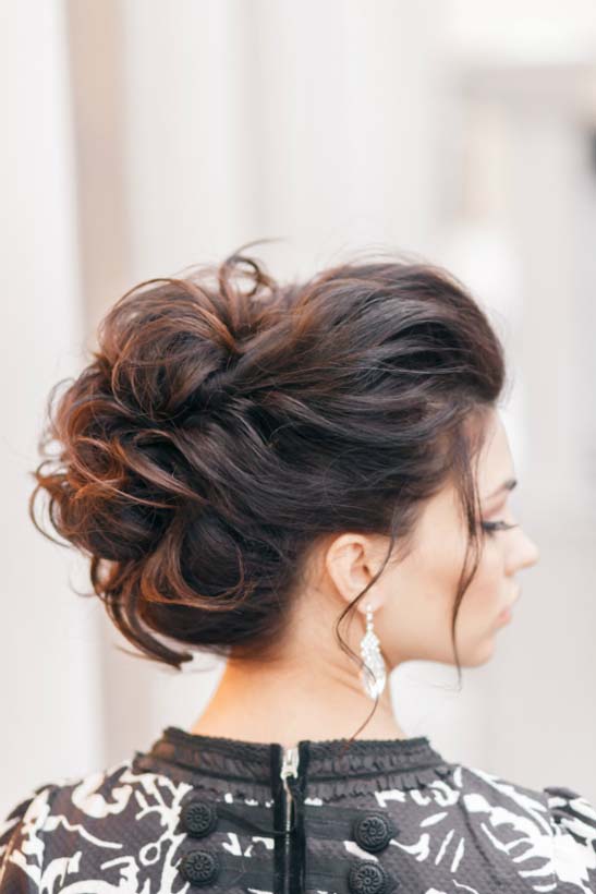 wedding updo hairstyle via yuliya vysotskaya