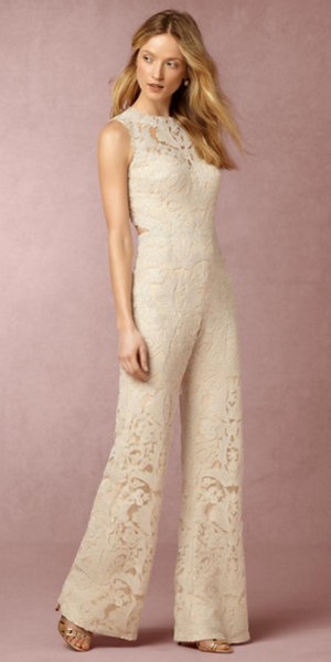 BHLDN bridal wedding pantsuit 2