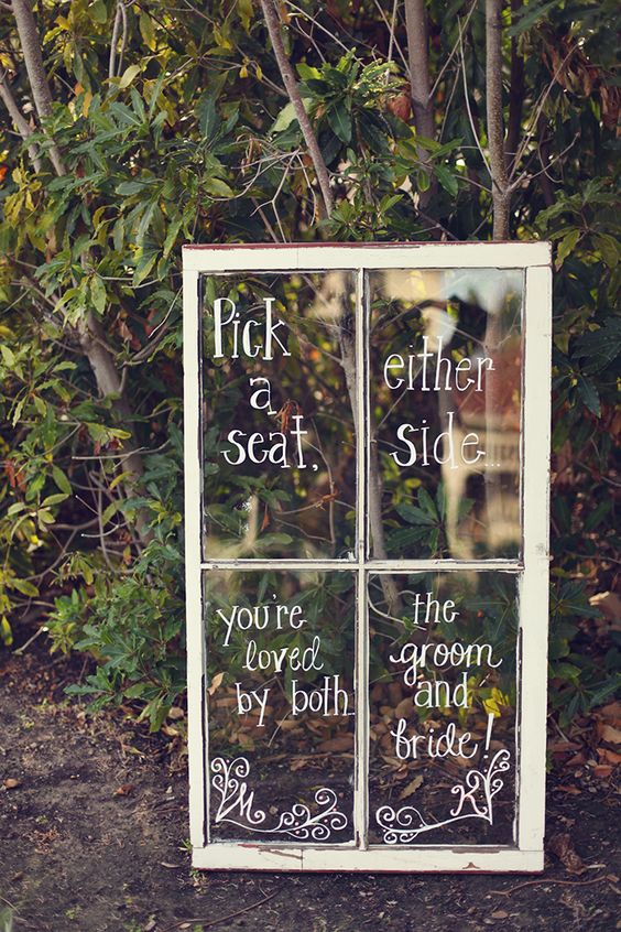 Pick a Ceremony Seat, either side, your loved by both, the groom and bride