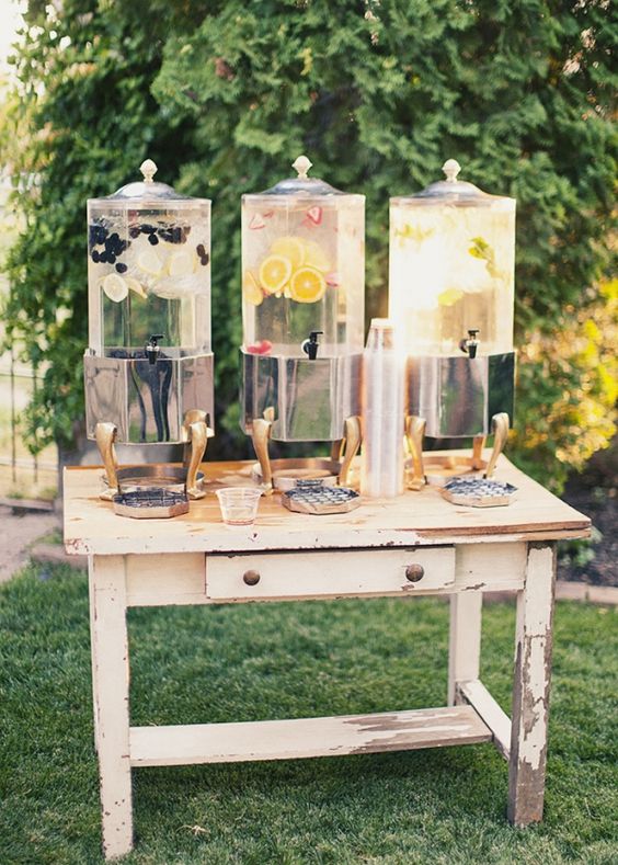 bohemian vintage wedding drink