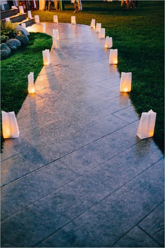luminaries to light your reception walkway