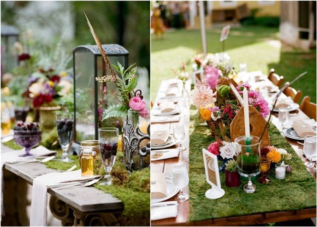 moss wedding theme and ideas