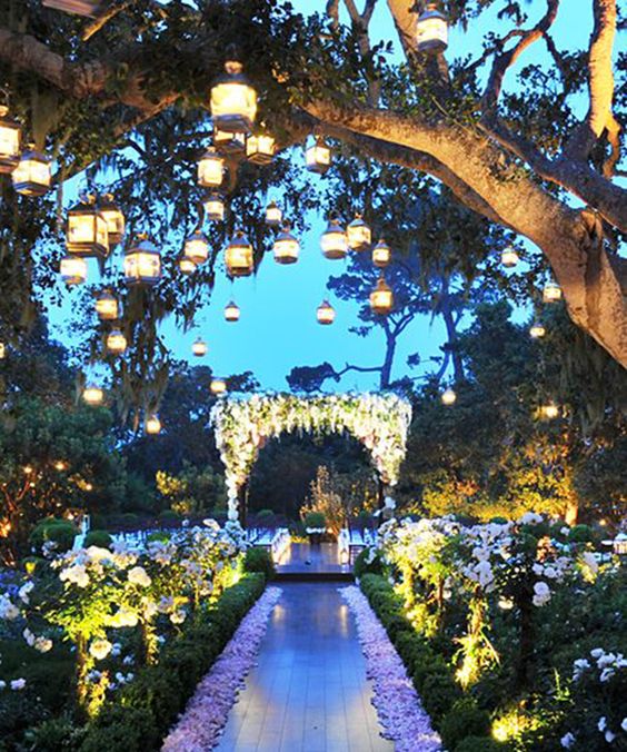 rustic country wedding walkway decor