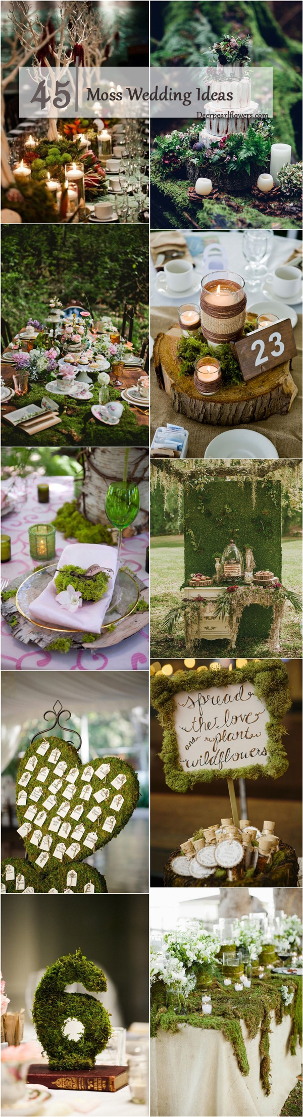 rustic moss wedding ideas