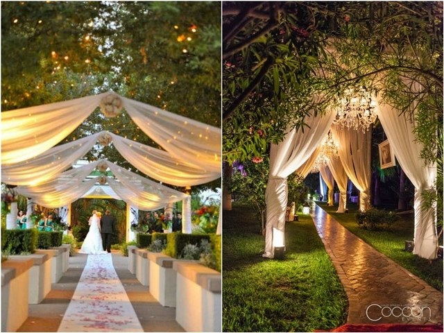 rustic wedding walkway idea