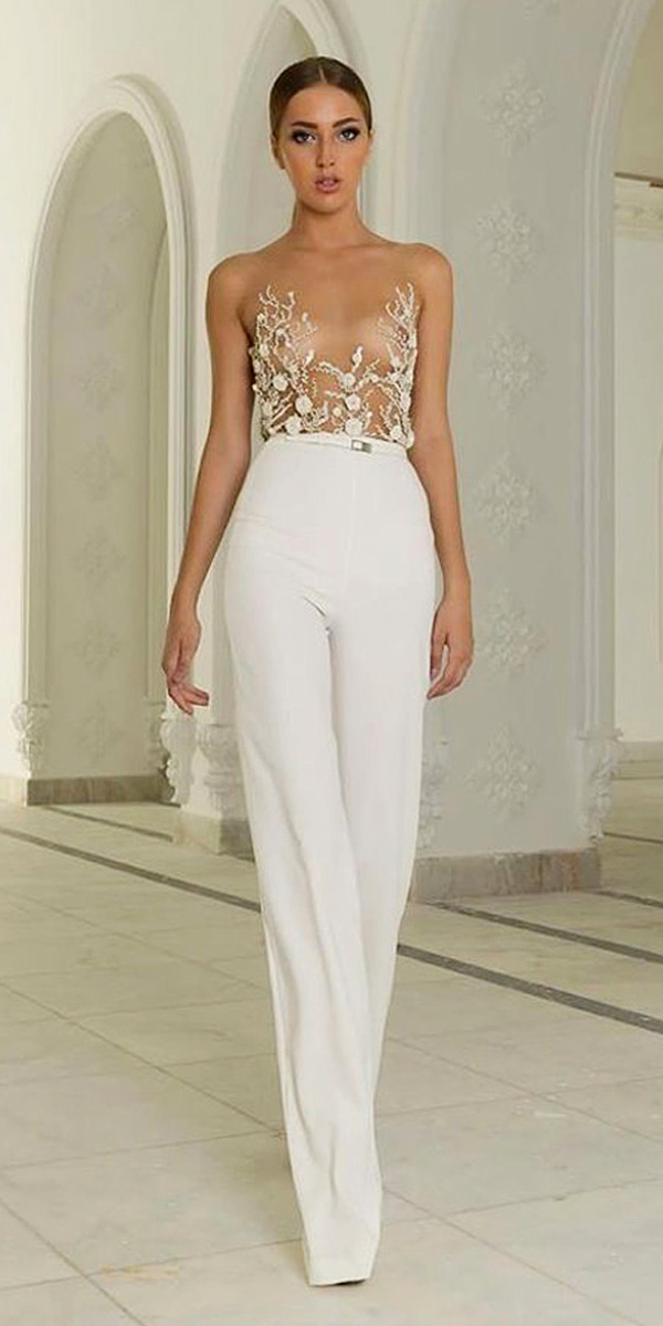 wedding pantsuit via abed mahfouz