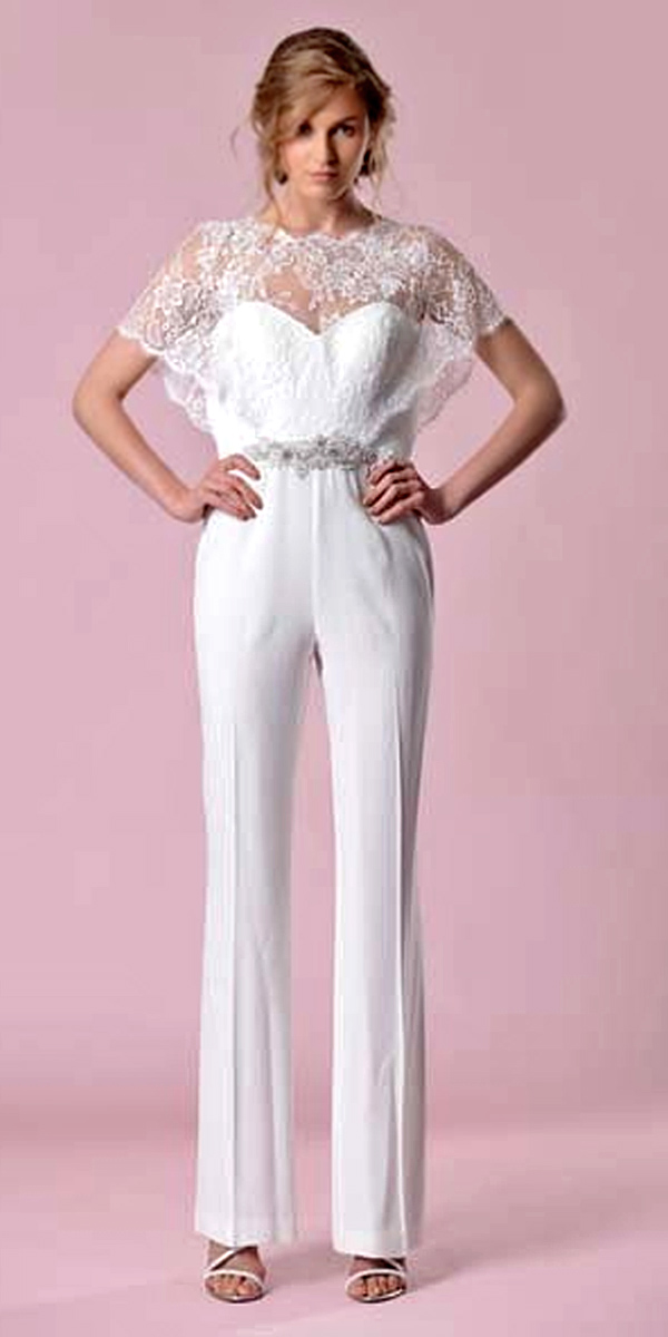 wedding pantsuit via gemy maalouf 2