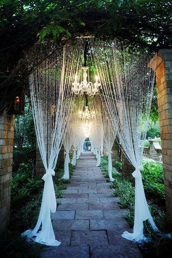 wedding walkway to enter a wedding reception