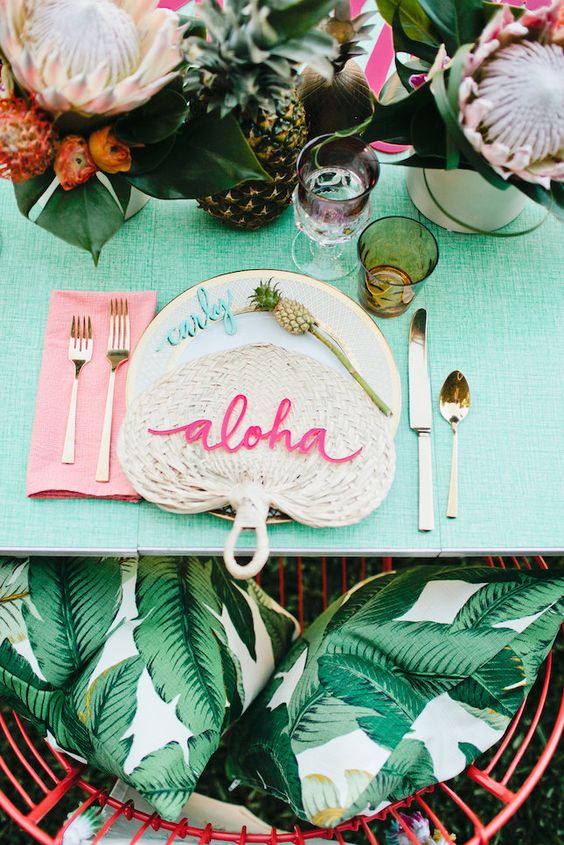 Aloha Tropical Themed Bridal Shower