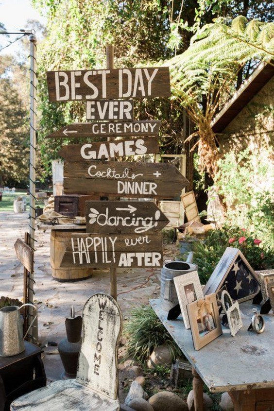 Antique Farm Wedding Sign