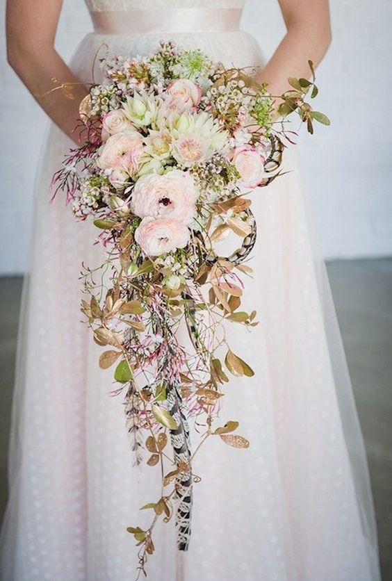 Cascading Fall Wedding Bouquet