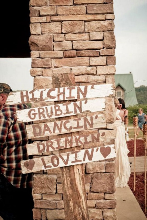 Country wedding sign