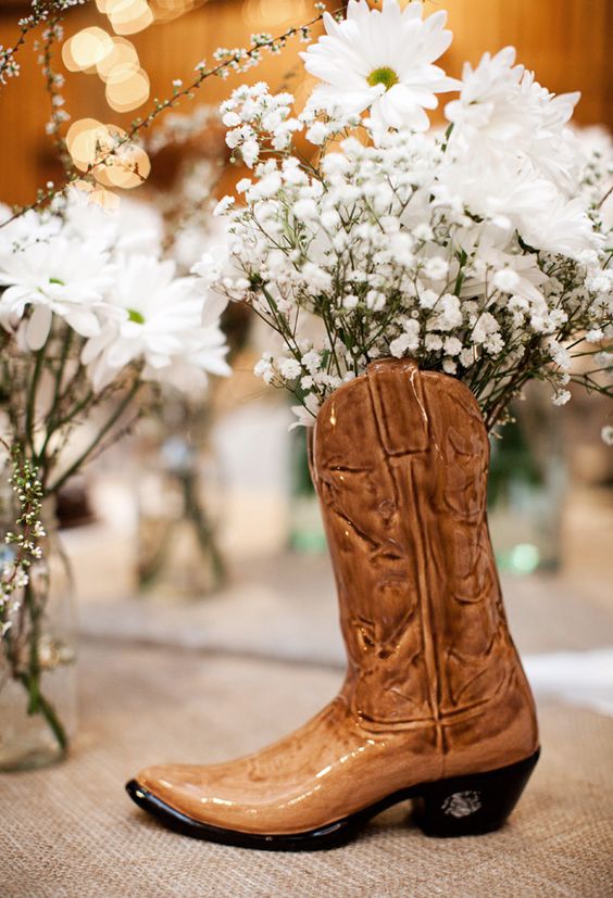 Cowboy Wedding Centerpiece