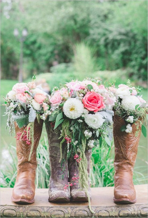 Cowboy boots photo before the wedding