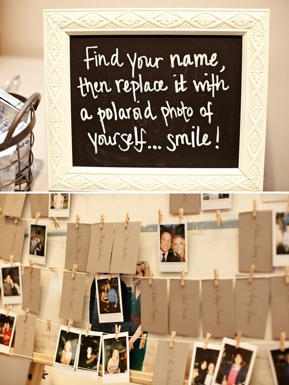 Cute kraft paper idea for how to capture all your guests at the wedding