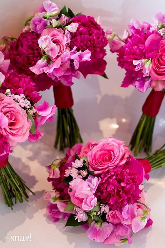 Fuchsia Wedding Bouquets