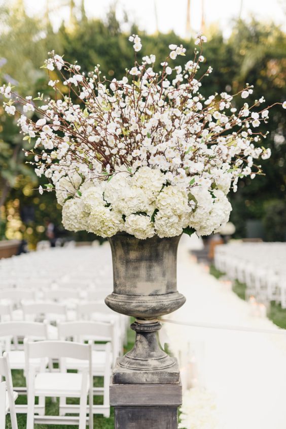 Glam floral arrangement wedding decor