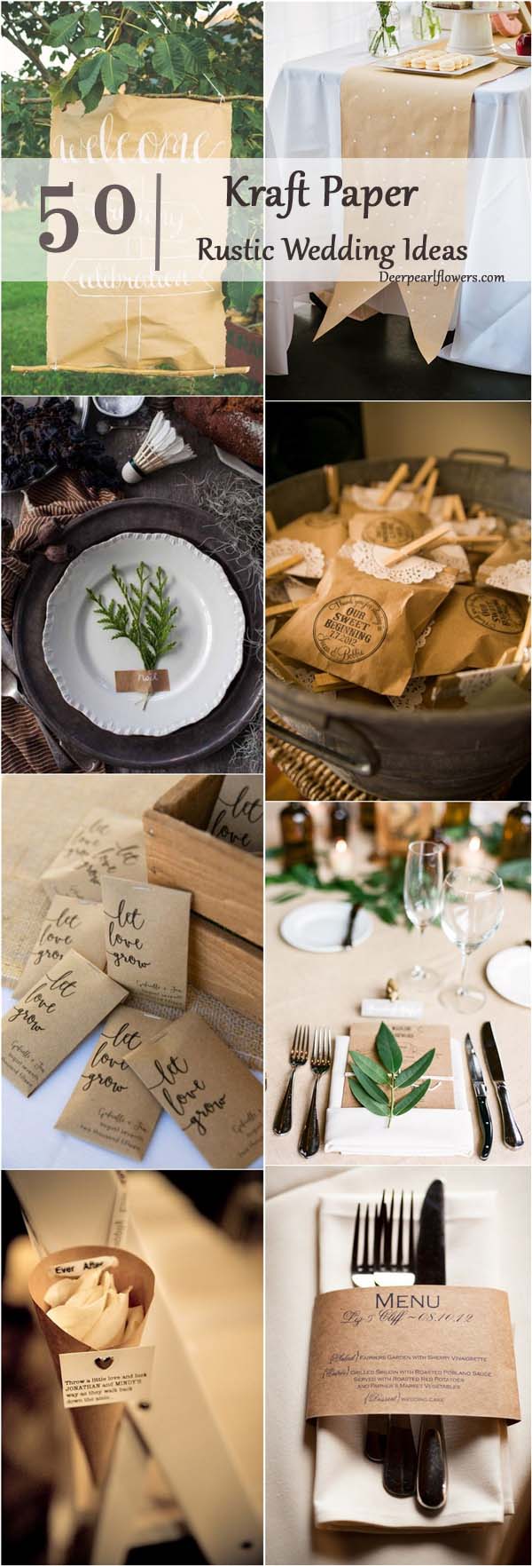 Kraft Paper rustic country wedding ideas