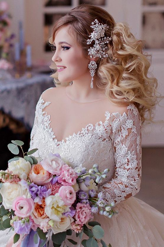 Long wedding hairstyles and wedding updos from Websalon Weddings 51
