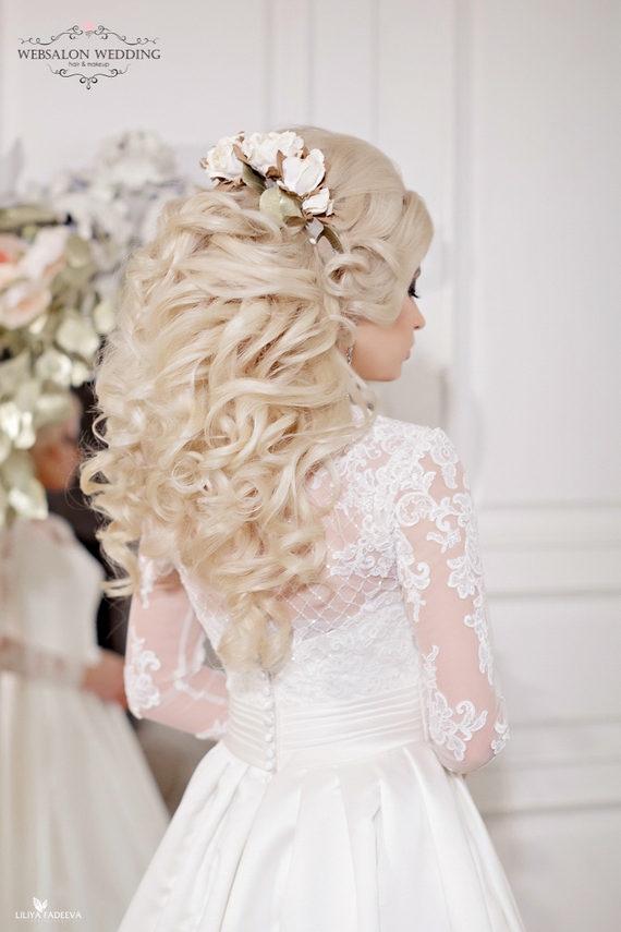 Long wedding hairstyles and wedding updos from Websalon Weddings 68