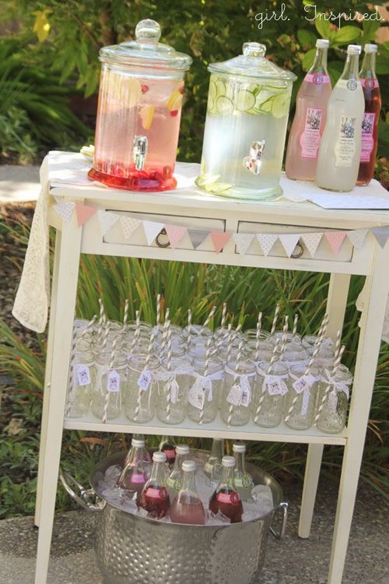 Neat wedding drink station