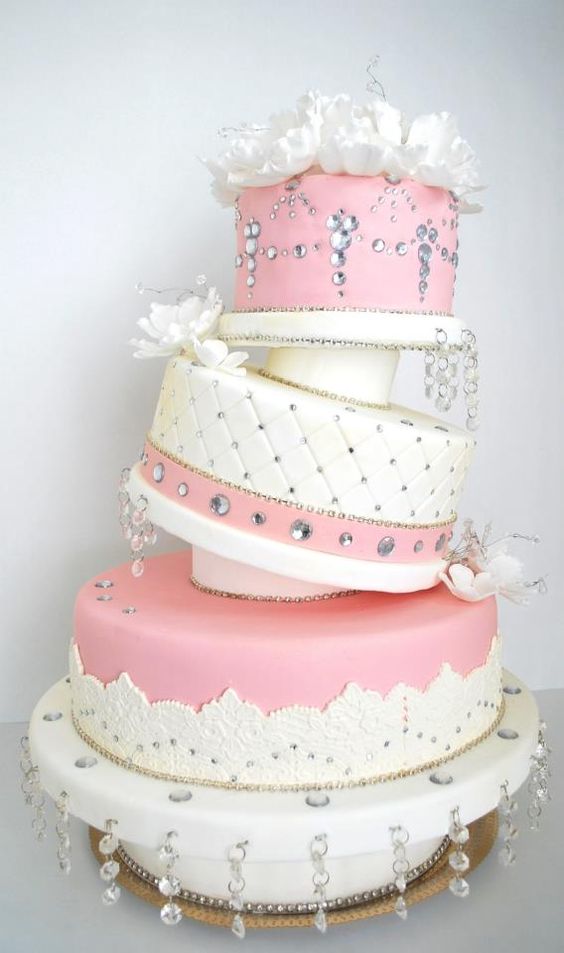 20 Creative Topsy Turvy Wedding Cake Ideas 10 Pink Topsy Turvy Wedding Cake