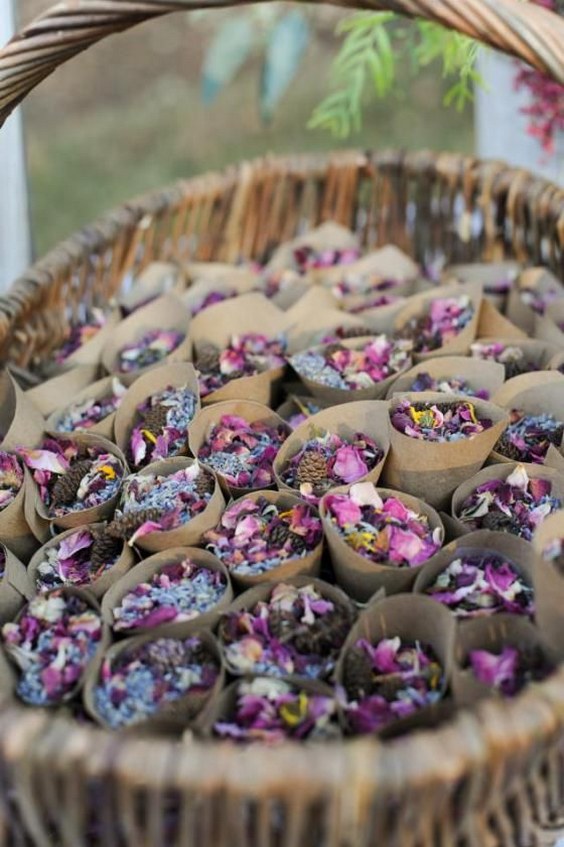 Potpourri to toss when bride and groom exit