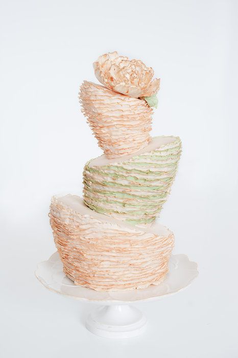 Ruffle Topsy Turvy Cake