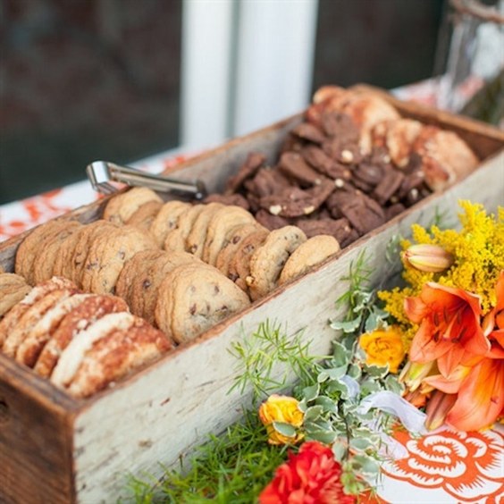 30 Trendy Wedding S'more, Cookies & Milk Bar Ideas 13 Rustic Dessert Bar Display