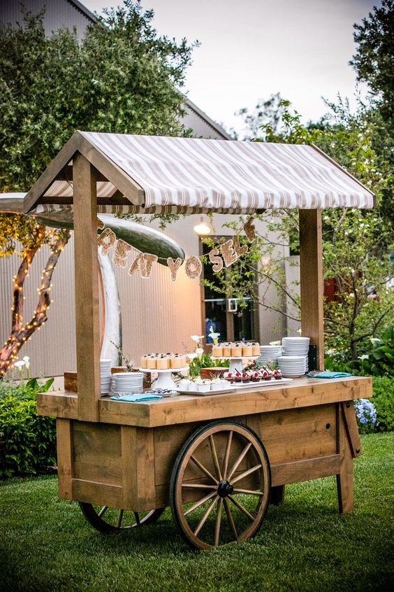 Rustic Wedding Food Bar Decor