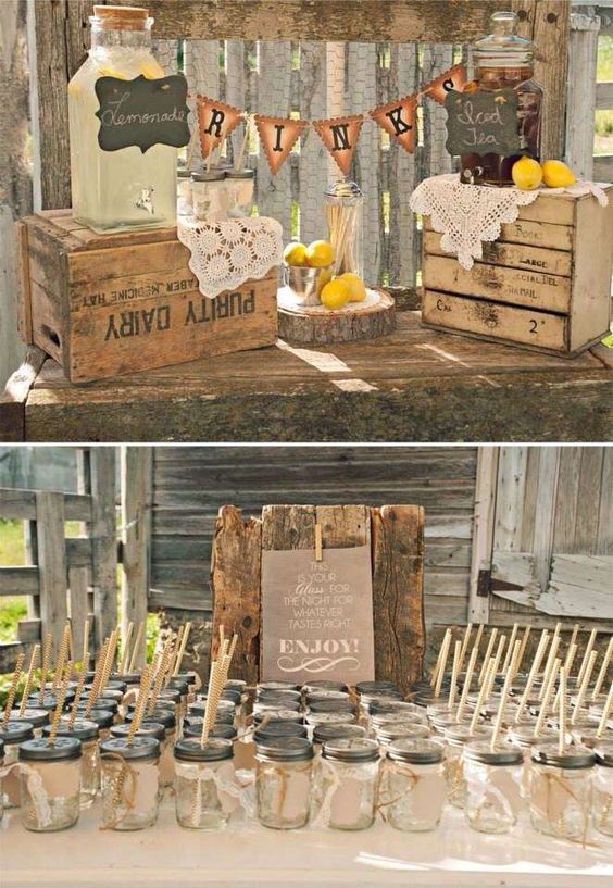 Rustic Wooden Crate Wedding Party Ideas