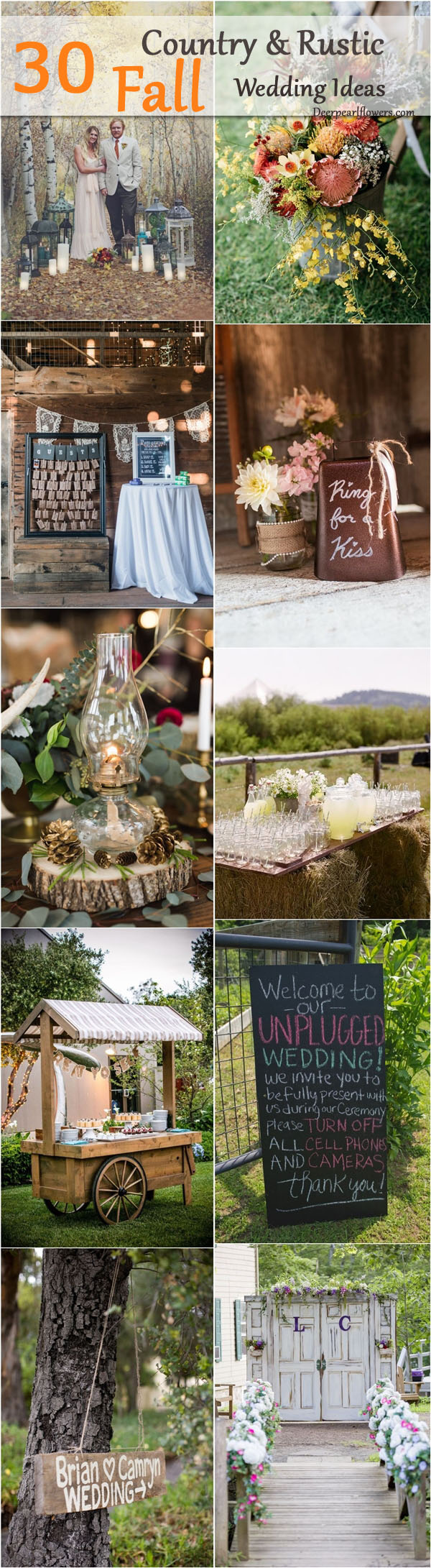 Rustic country outdoor fall wedding ideas