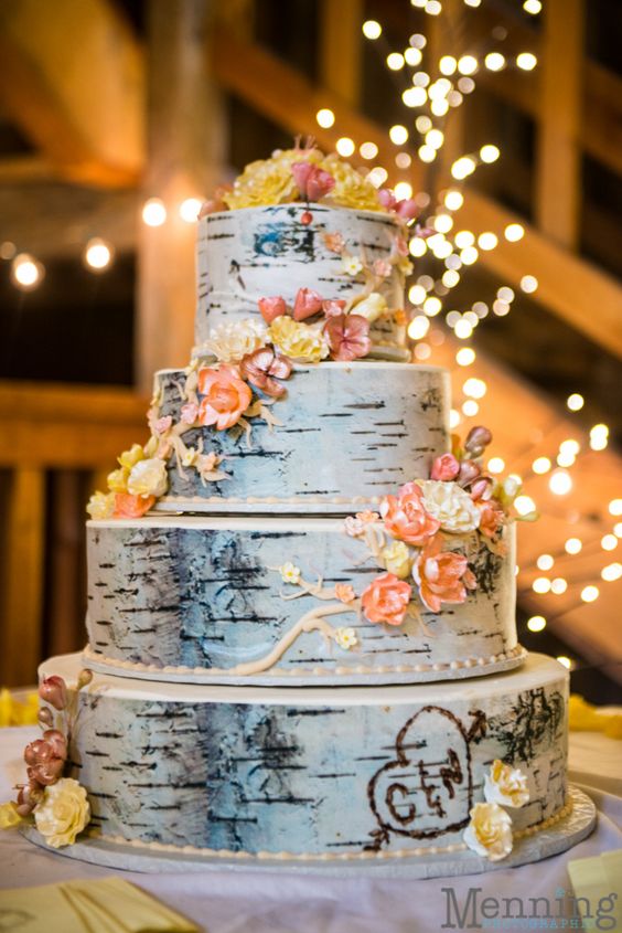 Rustic or Woodland Wedding Cake