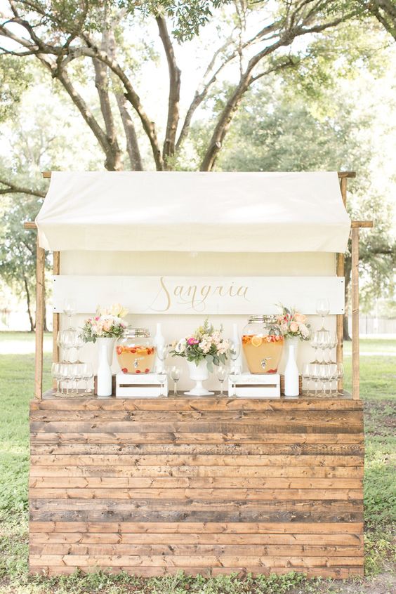 Sangria wedding drink stand