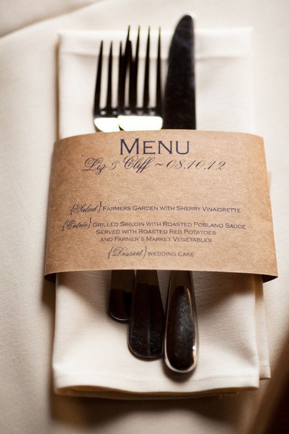 Simple Rustic Country Kraft Paper Menu