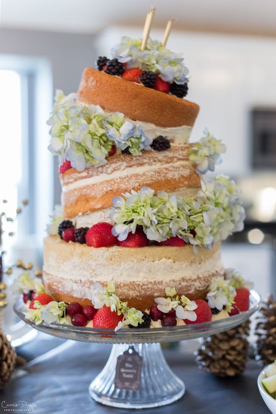 Topsy Turvy Naked Cake