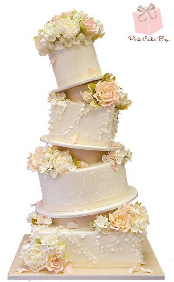20 Creative Topsy Turvy Wedding Cake Ideas 21 Topsy Turvy Ruffle Wedding Cake