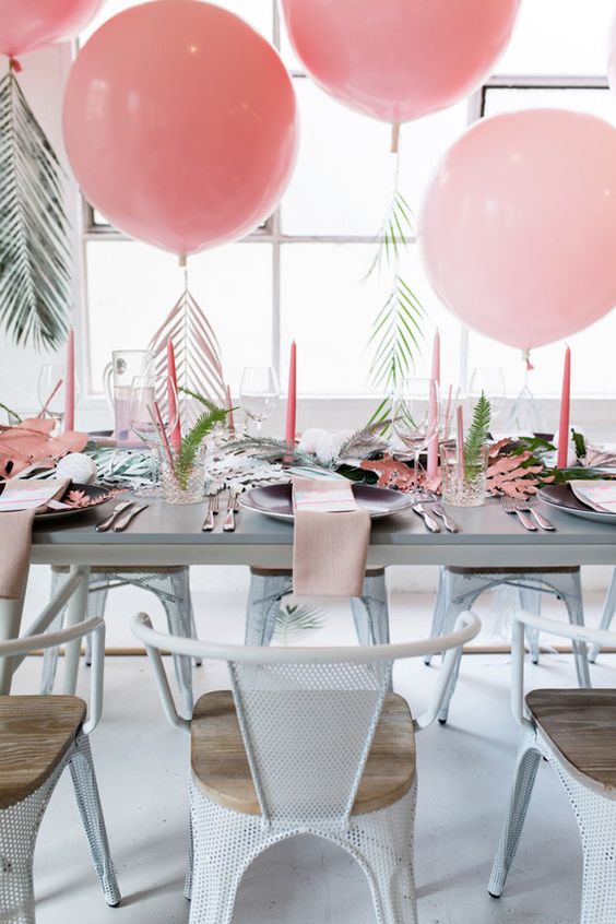 Tropical pastel bridal shower