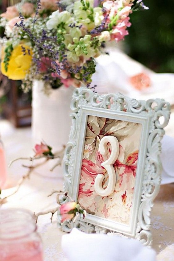 Vintage Frame Table Number