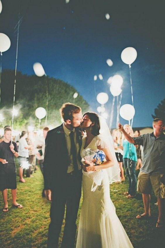 White LED Balloons Send Off