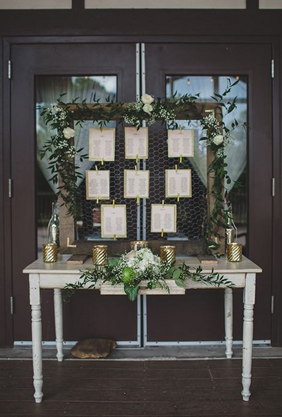Wire Frame Wedding Seating Chart and Escort Card Display